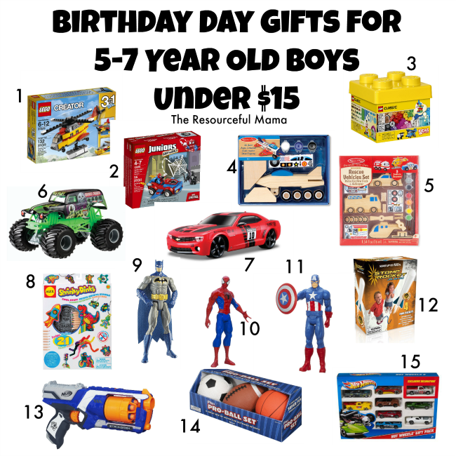 Birthday Gifts for 5-7 Year Old Boys Under $15 - The Resourceful Mama